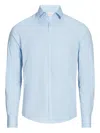 Calvin Klein Long-sleeve Button-down Shirt In Blue