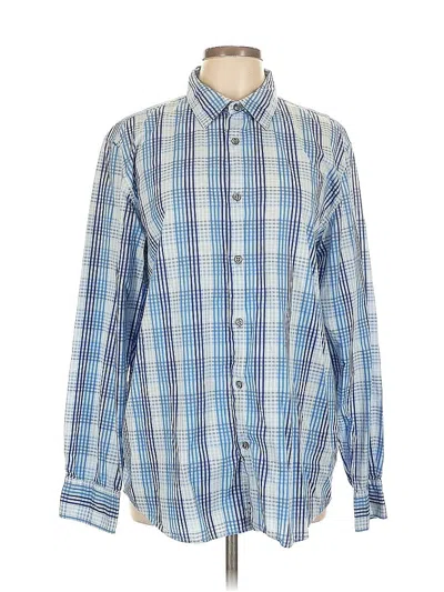 Pre-owned Calvin Klein Long Sleeve Button Down Shirt In Blue