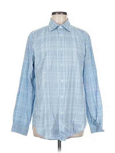 Pre-owned Calvin Klein Long Sleeve Button Down Shirt In Blue