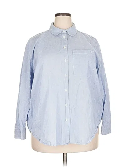 Pre-owned Calvin Klein Long Sleeve Button Down Shirt In Blue