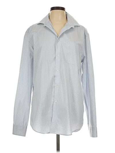 Pre-owned Calvin Klein Long Sleeve Button Down Shirt In Blue