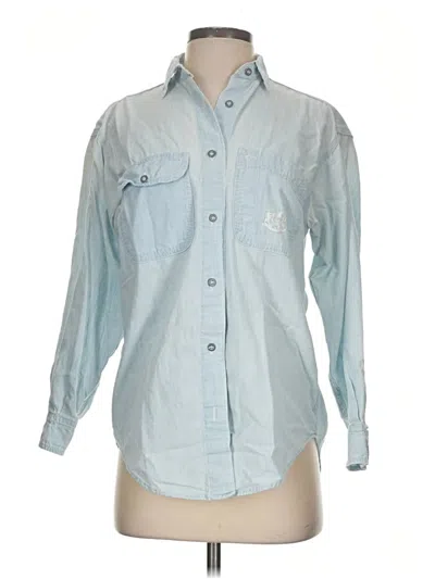 Pre-owned Calvin Klein Long Sleeve Button Down Shirt In Blue