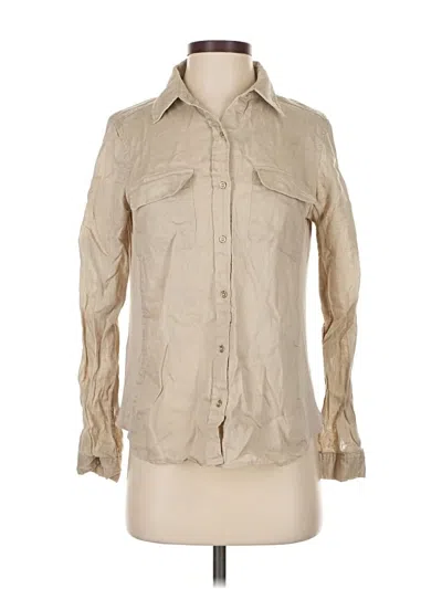 Pre-owned Calvin Klein Long Sleeve Button Down Shirt In Brown