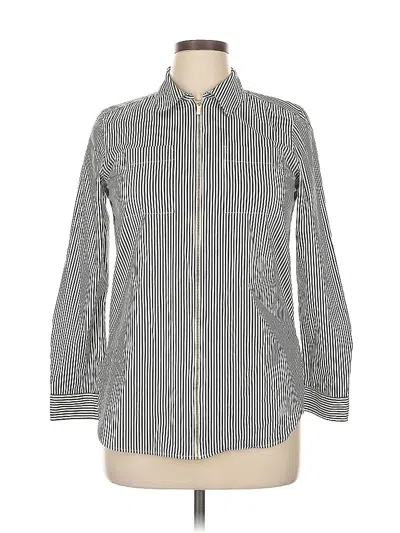 Pre-owned Calvin Klein Long Sleeve Button Down Shirt In Gray