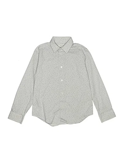 Pre-owned Calvin Klein Kids' Long Sleeve Button Down Shirt In Gray