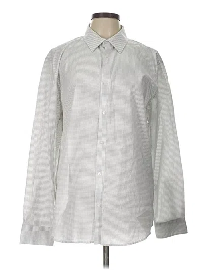 Pre-owned Calvin Klein Long Sleeve Button Down Shirt In Gray
