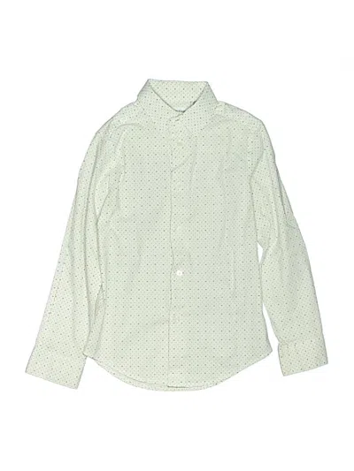 Pre-owned Calvin Klein Kids' Long Sleeve Button Down Shirt In Green