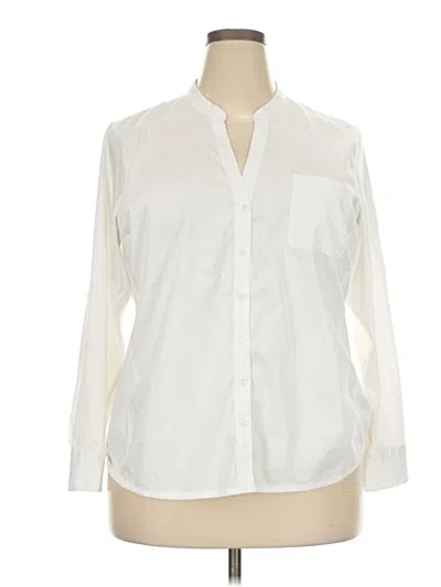 Pre-owned Calvin Klein Long Sleeve Button Down Shirt In Ivory