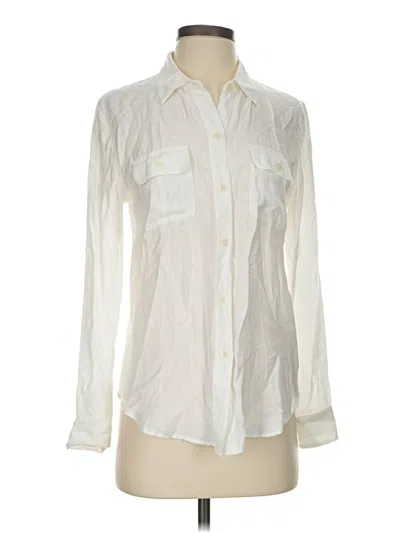 Pre-owned Calvin Klein Long Sleeve Button Down Shirt In Ivory