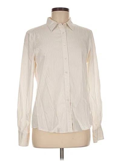 Pre-owned Calvin Klein Long Sleeve Button Down Shirt In Ivory