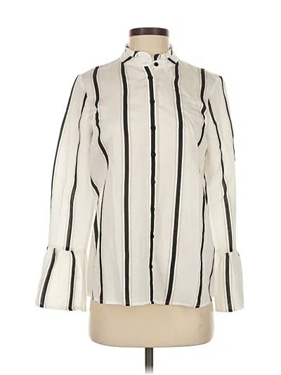 Pre-owned Calvin Klein Long Sleeve Button Down Shirt In White