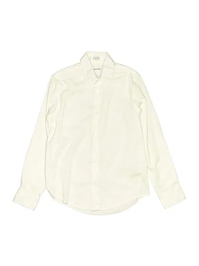 Pre-owned Calvin Klein Kids' Long Sleeve Button Down Shirt In White
