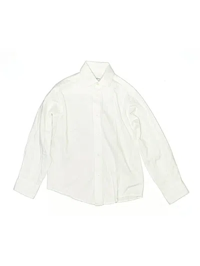 Pre-owned Calvin Klein Kids' Long Sleeve Button Down Shirt In White