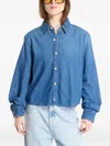 Calvin Klein Long-sleeve Denim Shirt In Blue