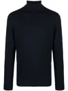Calvin Klein Long-sleeve Fine-knit Wool Jumper In Blue