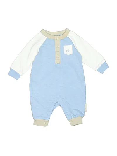Pre-owned Calvin Klein Babies' Long Sleeve Onesie In Blue