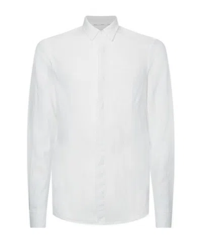 Calvin Klein Long-sleeve Pocket Shirt In White