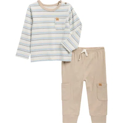 Calvin Klein Babies'  Long Sleeve Pocket T-shirt & Joggers Set In Multi