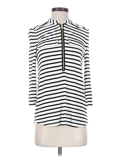 Pre-owned Calvin Klein Long Sleeve Polo Shirt In White