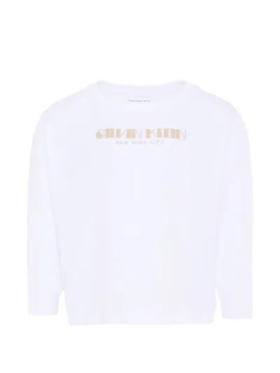 Calvin Klein Kids' Long-sleeve T-shirt In Blue
