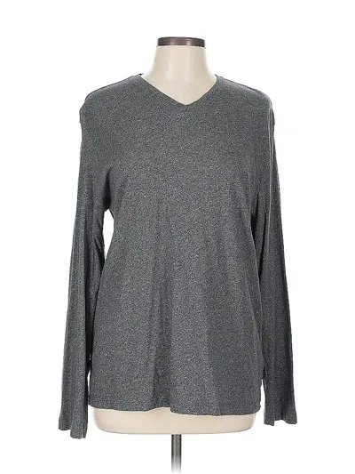 Pre-owned Calvin Klein Long Sleeve T-shirt In Gray