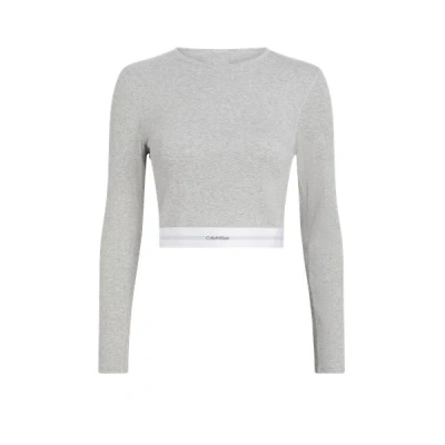 Calvin Klein Long Sleeve T-shirt In Gray
