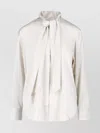 Calvin Klein Long Sleeve Top Featuring Bow Detail In White