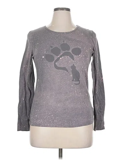 Pre-owned Calvin Klein Long Sleeve T-shirt In Gray