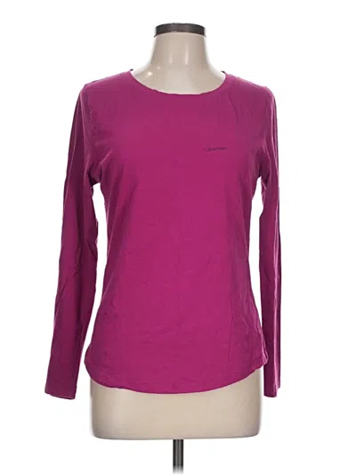 Pre-owned Calvin Klein Long Sleeve T-shirt In Pink