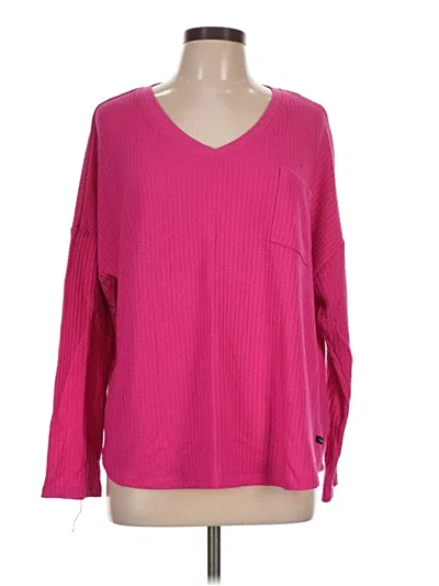 Pre-owned Calvin Klein Long Sleeve T-shirt In Pink