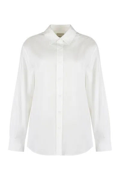 Calvin Klein Long Sleeved Buttoned Shirt In White
