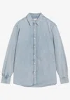 Calvin Klein Light Blue Denim Shirt In Blue