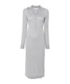 Calvin Klein Midi Wool Dress In Gray