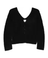 Calvin Klein Long-sleeved Knitted Cardigan In Black