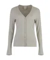 Calvin Klein Long-sleeved Knitted Cardigan In Gray