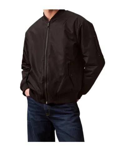 Calvin Klein Long-sleeved Pilot Jacket In Black