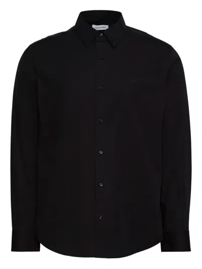 Calvin Klein Long-sleeved Shirt In Black