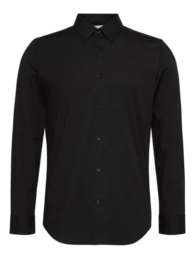 Calvin Klein Long-sleeved Shirt In Black