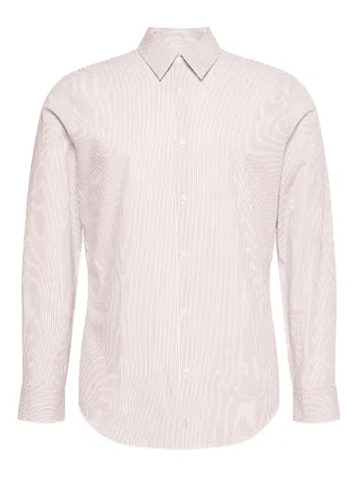 Calvin Klein Long-sleeved Striped Shirt In Pink