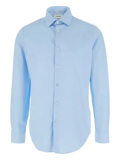 Calvin Klein Long-sleeves Shirt In Blue