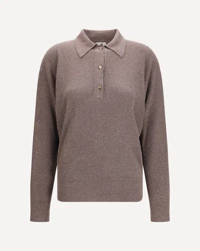 Calvin Klein Long-sleeve Sweater In Brown