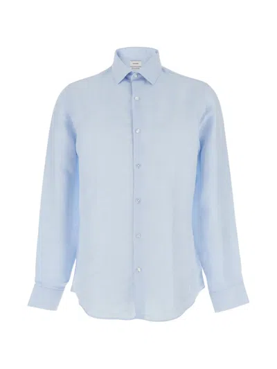 Calvin Klein Long-sleeved Shirt In Blue