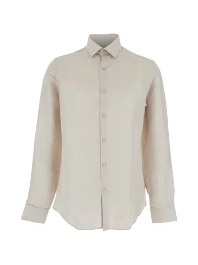 Calvin Klein Long-sleeved Shirt In Neutral