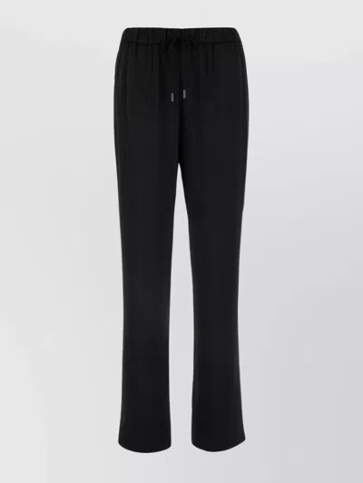 Calvin Klein Loose Fit Straight Leg Trousers In Black