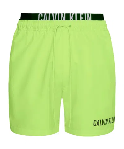 Calvin Klein Loose Waist Swimming Trunks In Green