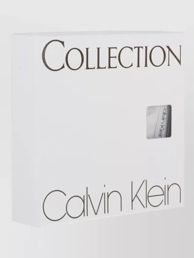 Calvin Klein Lounge Pants Elastic Waistband Ribbed Cuffs In White