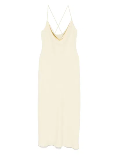 Calvin Klein Low-back Drape Midi Dress