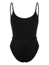 Calvin Klein Low-back Swimsuit In Black