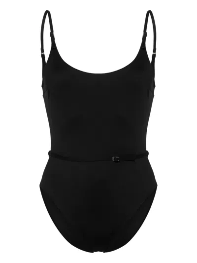 Calvin Klein Low-back Swimsuit In Black