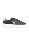 Calvin Klein Low-cut Lace-up Sneakers In White
